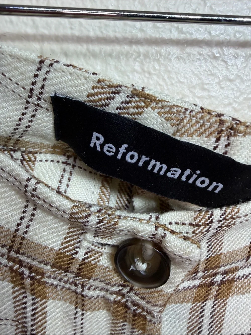 Reformation Verano Linen Check Plaid Pants 2 Fall Academia Autumn Preppy